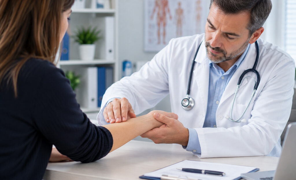 Visita medica al polso